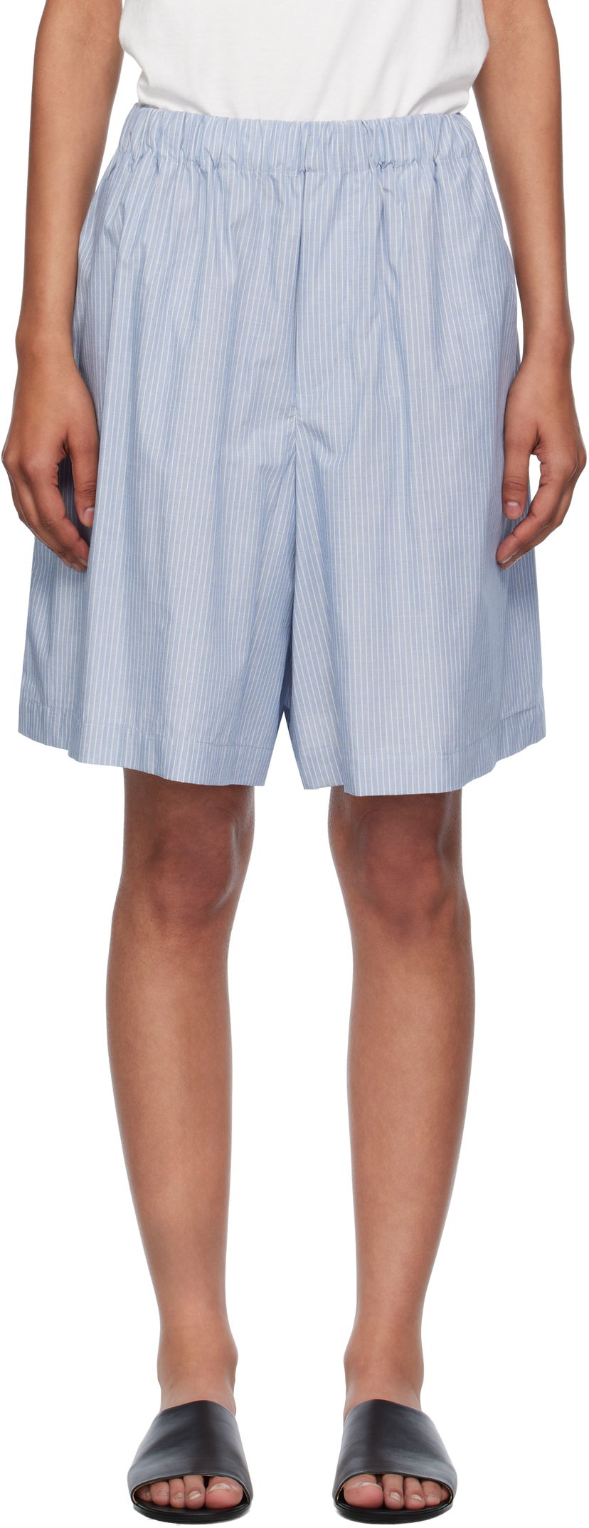 Shorts Baserange Baserange Claude Striped Relaxed Shorts Blå | SSCL-PO-AU25