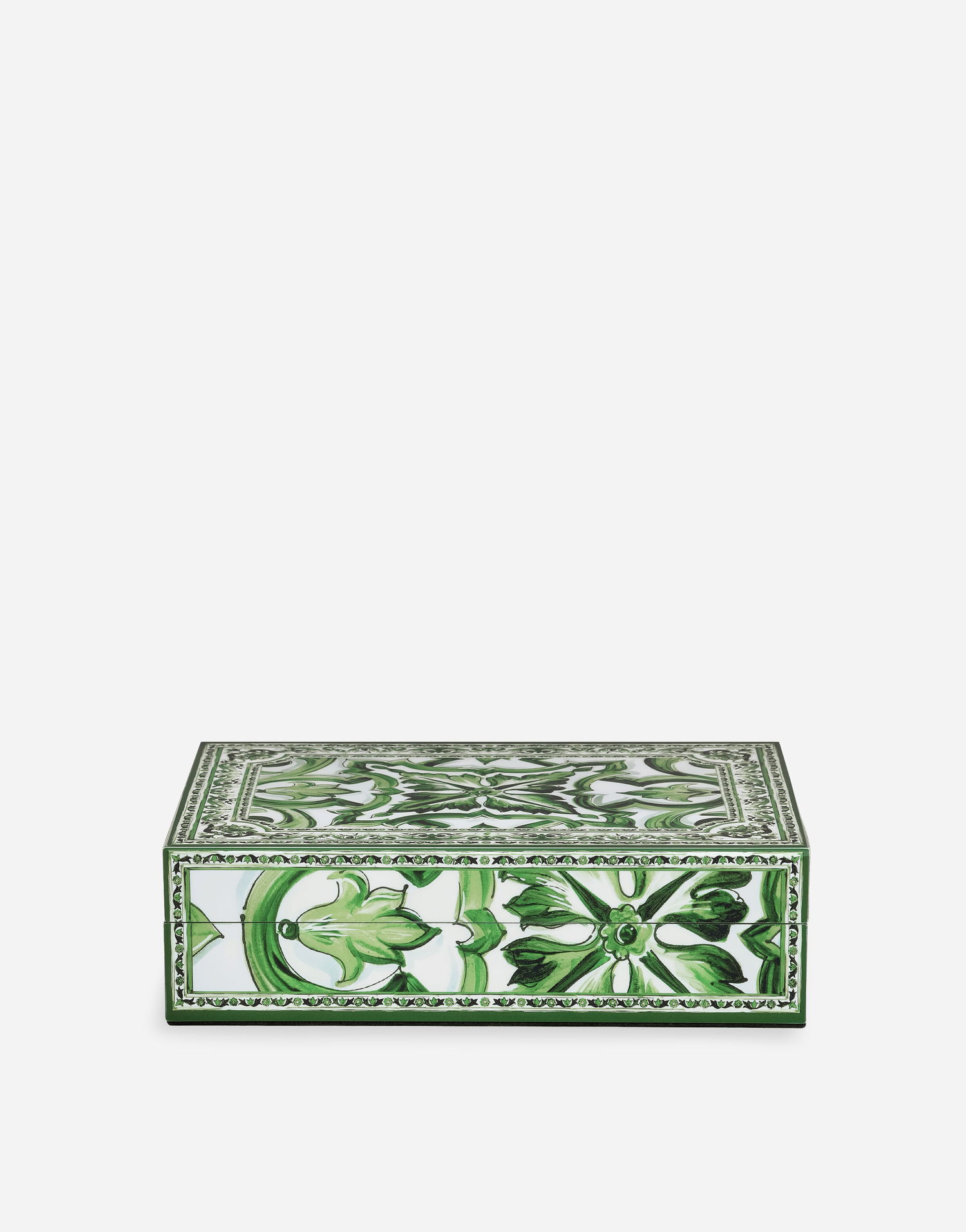 Heminredning Dolce & Gabbana Dolce & Gabbana Large Majolica Print Decorative Plexiglass Box Grön | TCC201TCAMYUV008, 1