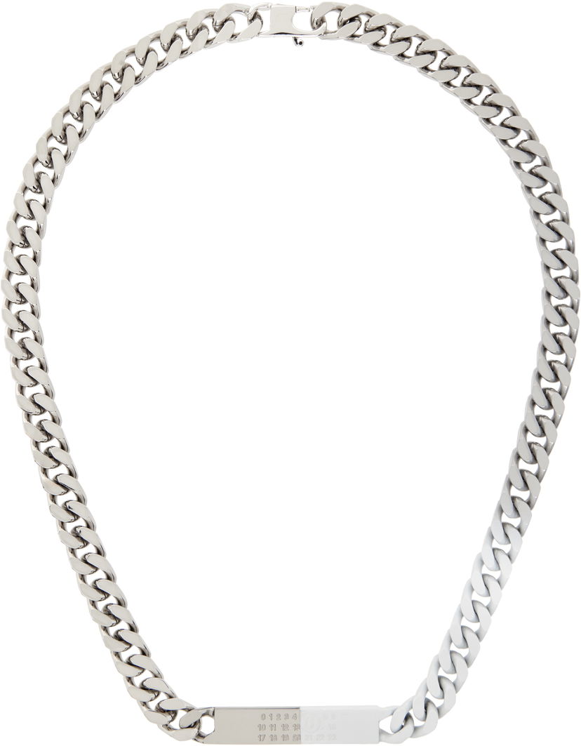 Halsband Maison Margiela MM6 Maison Margiela Chain Necklace with Numbers Pendant Metallisk | SM6UU0033 P8339