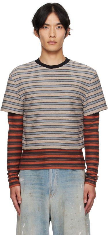 T-shirt Andersson Bell Andersson Bell Striped Long Sleeve T-Shirt Beige | atb1335w, 0