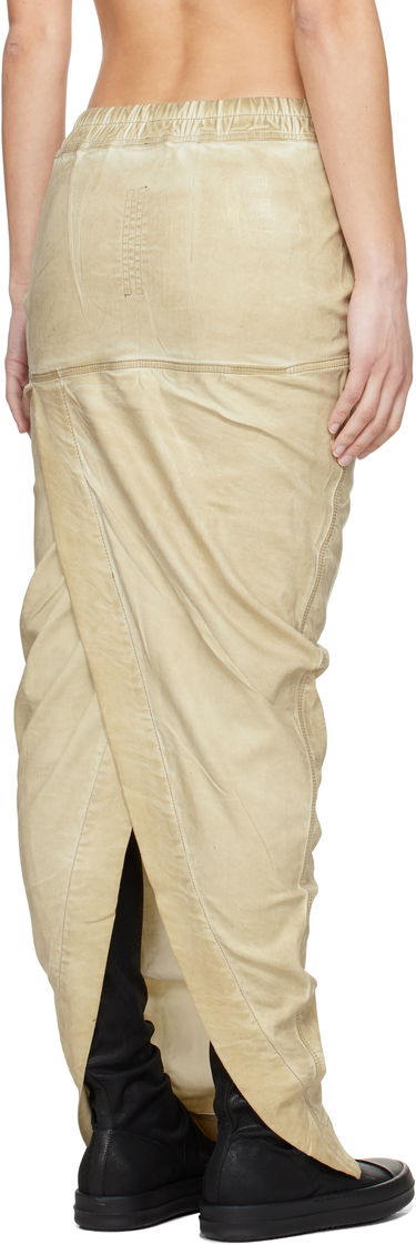 Kjol Rick Owens Rick Owens DRKSHDW Hollywood Pull On Pillar Denim Maxi Skirt Beige | DS01E3332 SCF, 2