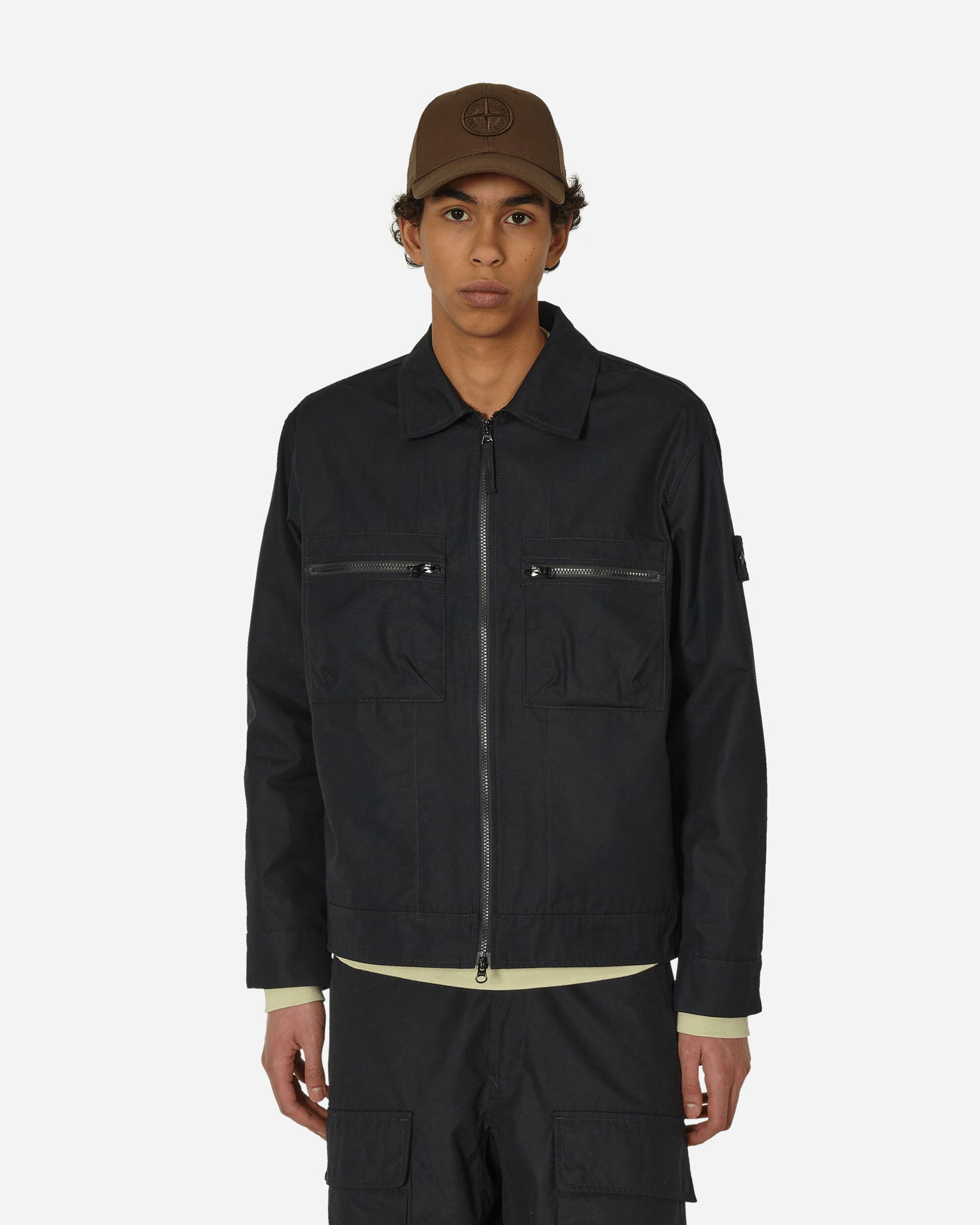 Sweatshirt Stone Island Ghost Piece Overshirt Svart | 8015432F1 V0029, 0