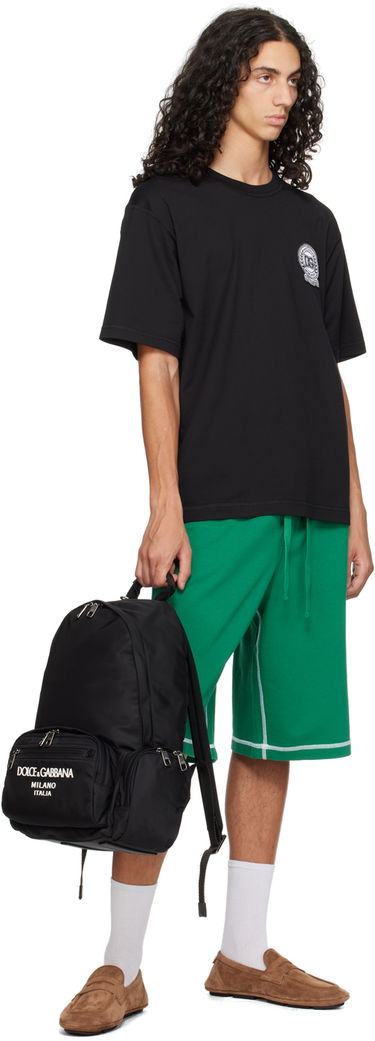 Shorts Dolce & Gabbana Embroidered-Logo Shorts Grön | GP08BZG7NON, 3