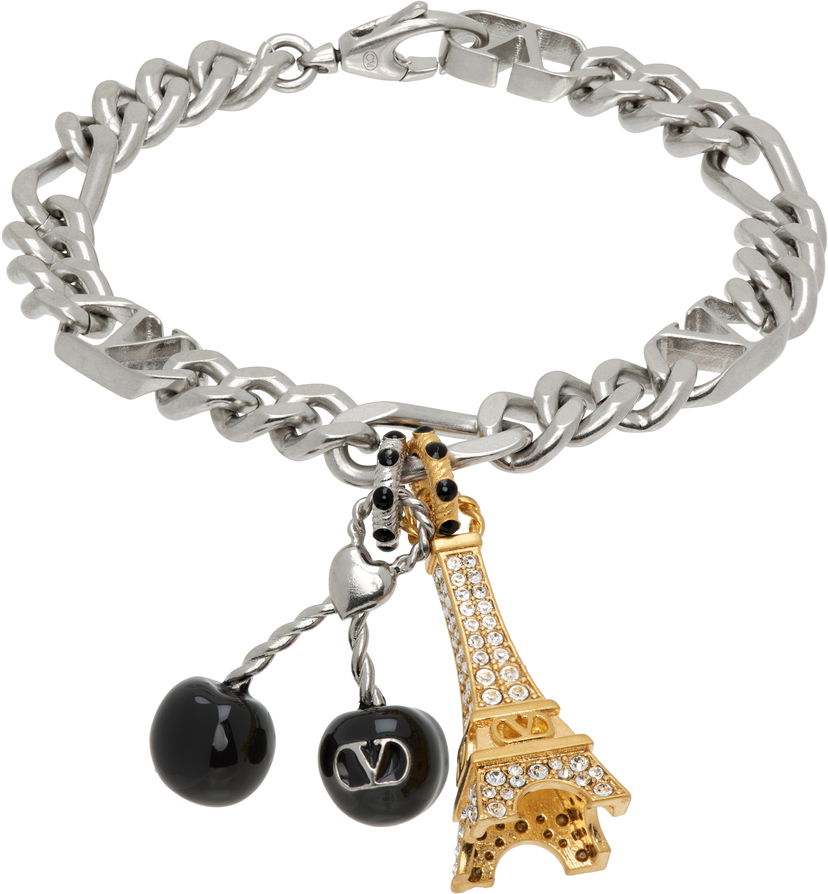 Armband Valentino Valentino Garavani Chez Valentino Eiffel Tower Charm Bracelet Metallisk | 7Y2J0AL3VTI
