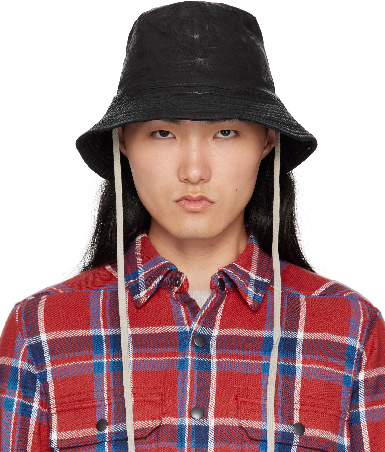 Hatt Rick Owens Rick Owens DRKSHDW 'Hollywood' Gilligan Bucket Hat Svart | DA01E3479 SCF, 0