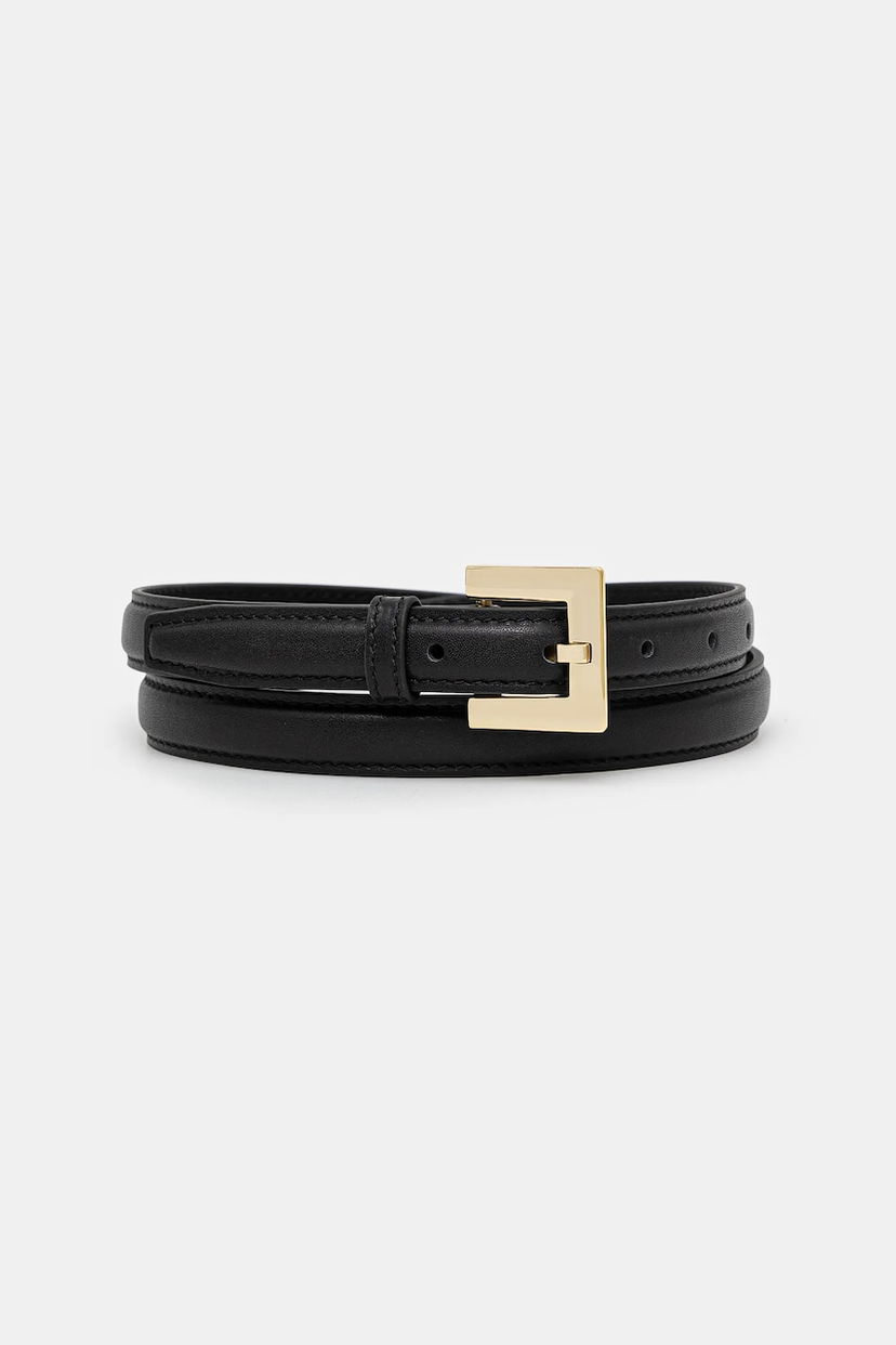 Bälten Anine Bing Anine Bing Nicola Leather Belt Svart | A.12.2178