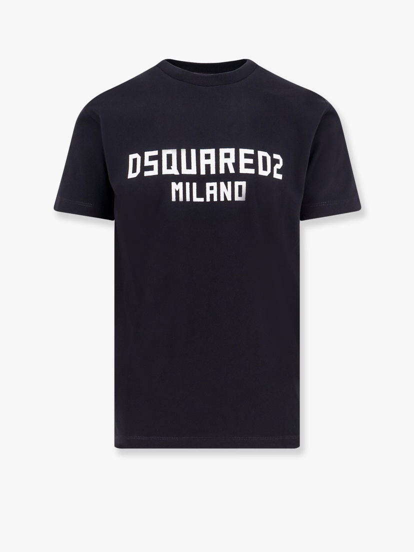 T-shirt DSQUARED2 Navy Blue T-Shirt With Logo Print Mörkblå | S74GD1418D20020962X