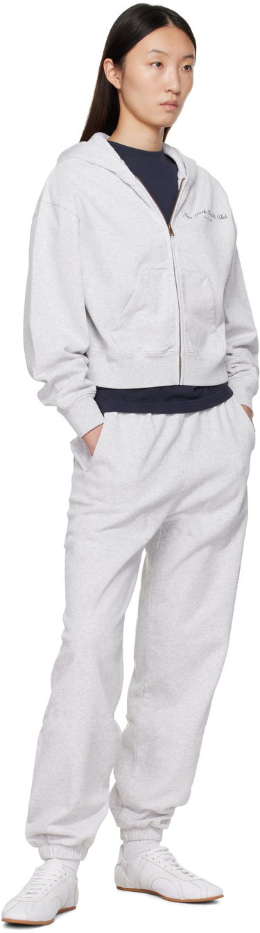 Sweatshirt Sporty & Rich Sporty & Rich 'NY Health Club' Cropped Zip Hoodie Grå | ST068602043GY03, 3