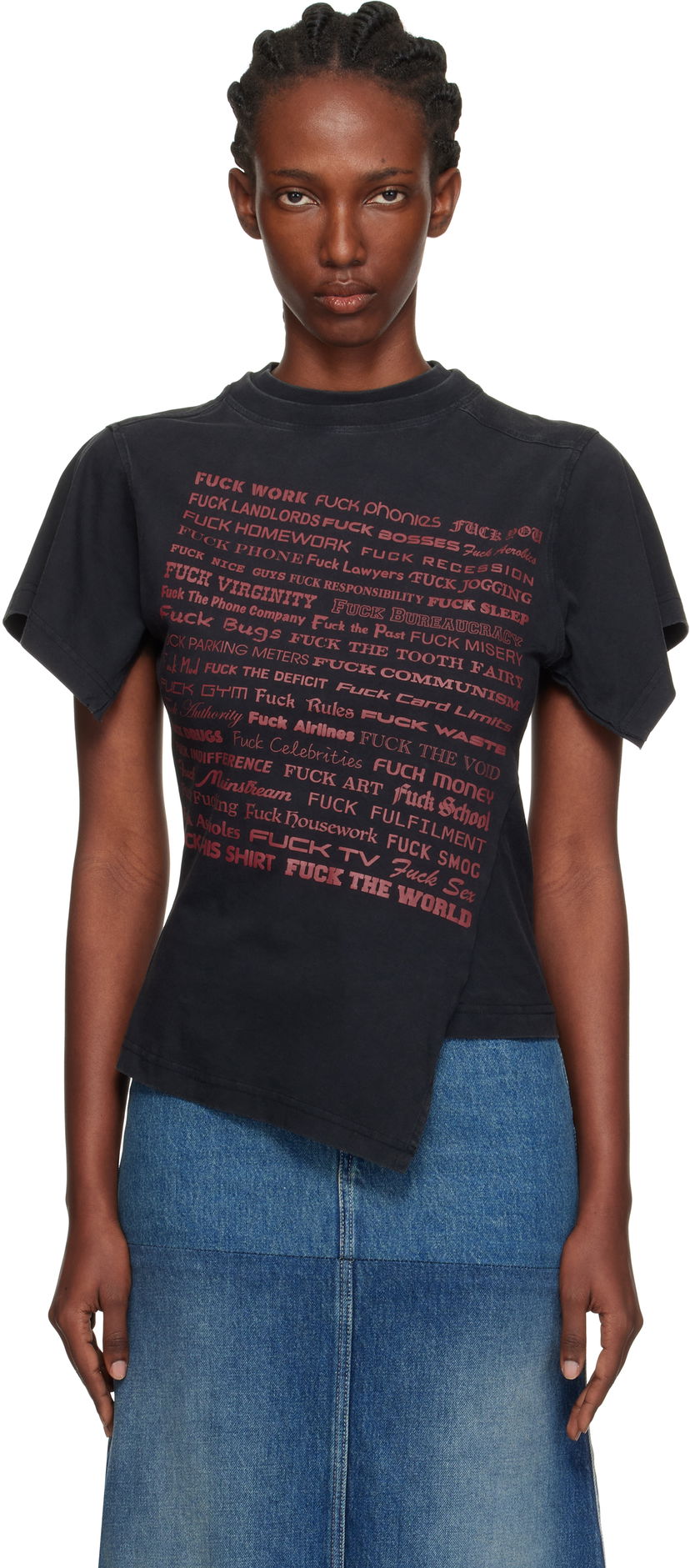 T-shirt VETEMENTS Vetements 'Fuck' Shifted T-Shirt Svart | WH76TR690B