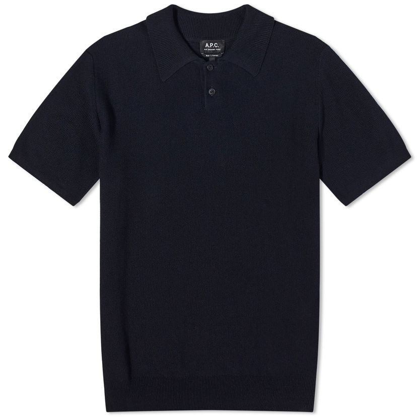 Polotröja A.P.C. Jay Knit Polo Tee Mörkblå | VIAJC-H23315-IAK