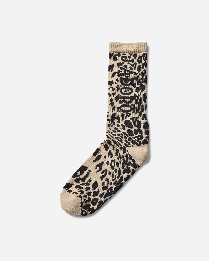 Strumpor Aries Aries Leopard Print Socks Beige | AR0004604 Beige