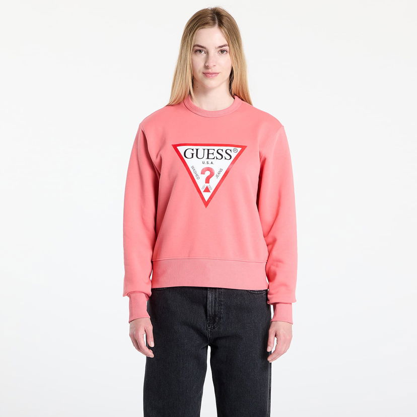 Sweatshirt GUESS GUESS Original Fleece Sweatshirt Rosa | W2YQ16KBA11-A60R