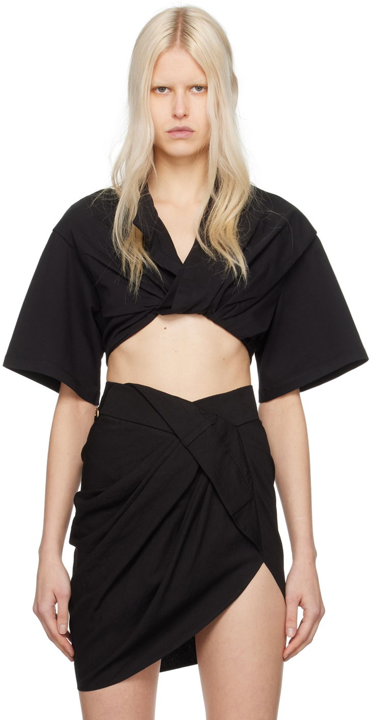 T-shirt Jacquemus Black Le Chouchou 'Le Bahia Court' Svart | 23H241TO076-2003