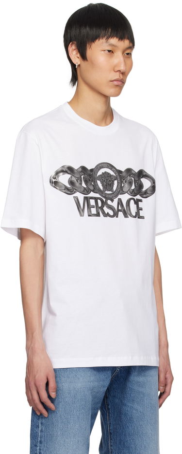 T-shirt Versace Versace Medusa On Chain T-Shirt Vit | 1013302_1A13405, 1