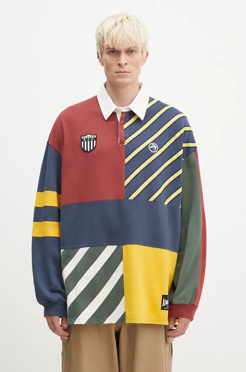 Polotröja Ambush Patchwork Rugby Shirt Flerfärgad | BMGC004F24JER0018484