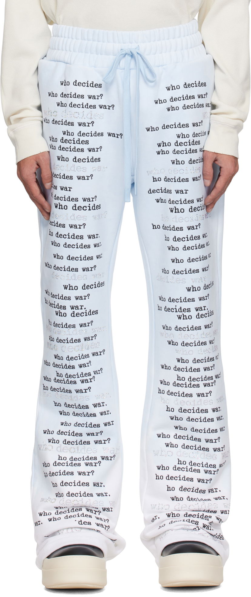 Träningsbyxor Who Decides War WDW Scripture Sweatpants Blå | 1121160008SS25