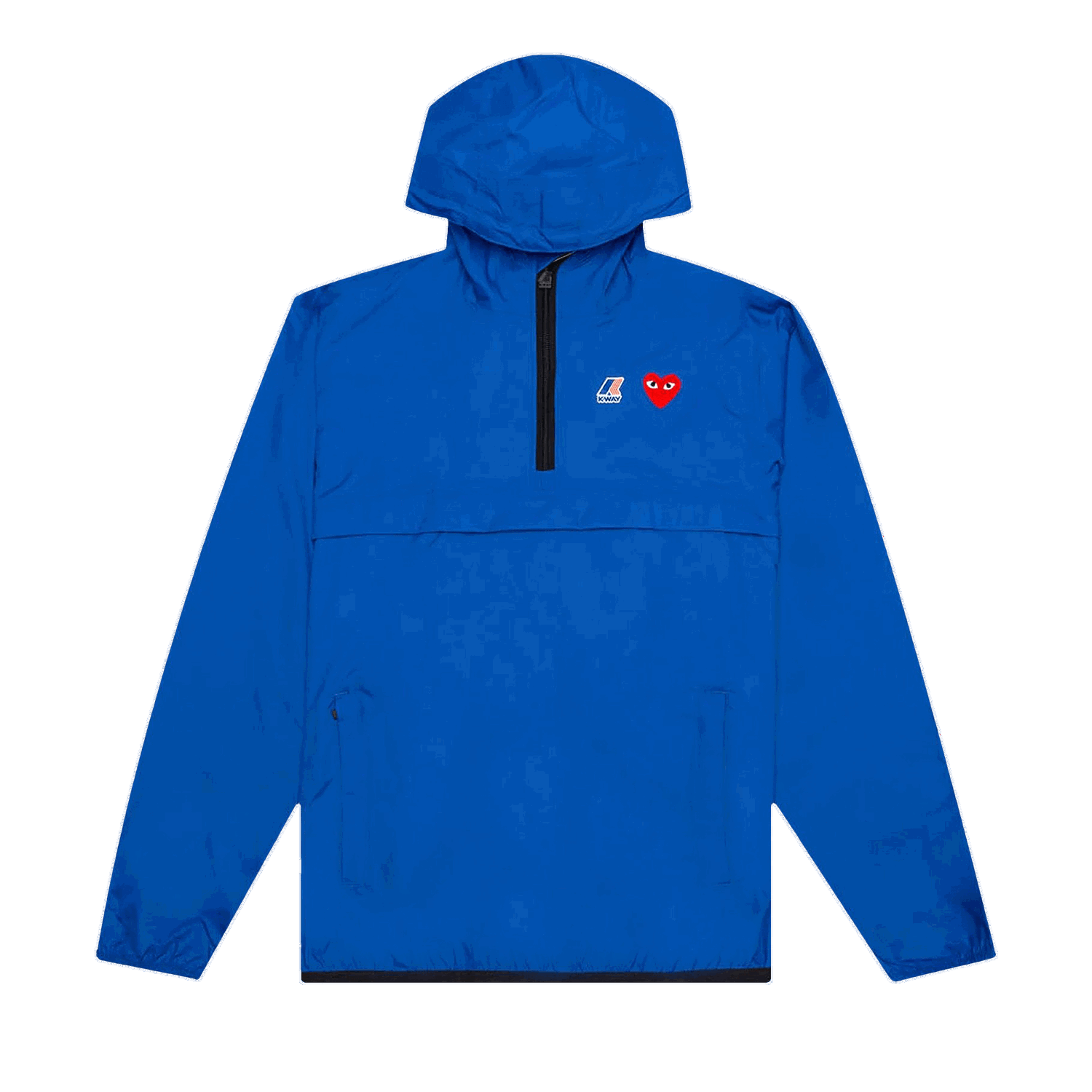 Vindjacka Comme des Garçons PLAY x K-Way Half Zip Hooded Jacket Blå | AZ J502 051 2, 0