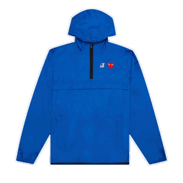 Vindjacka Comme des Garçons PLAY x K-Way Half Zip Hooded Jacket Blå | AZ J502 051 2, 0