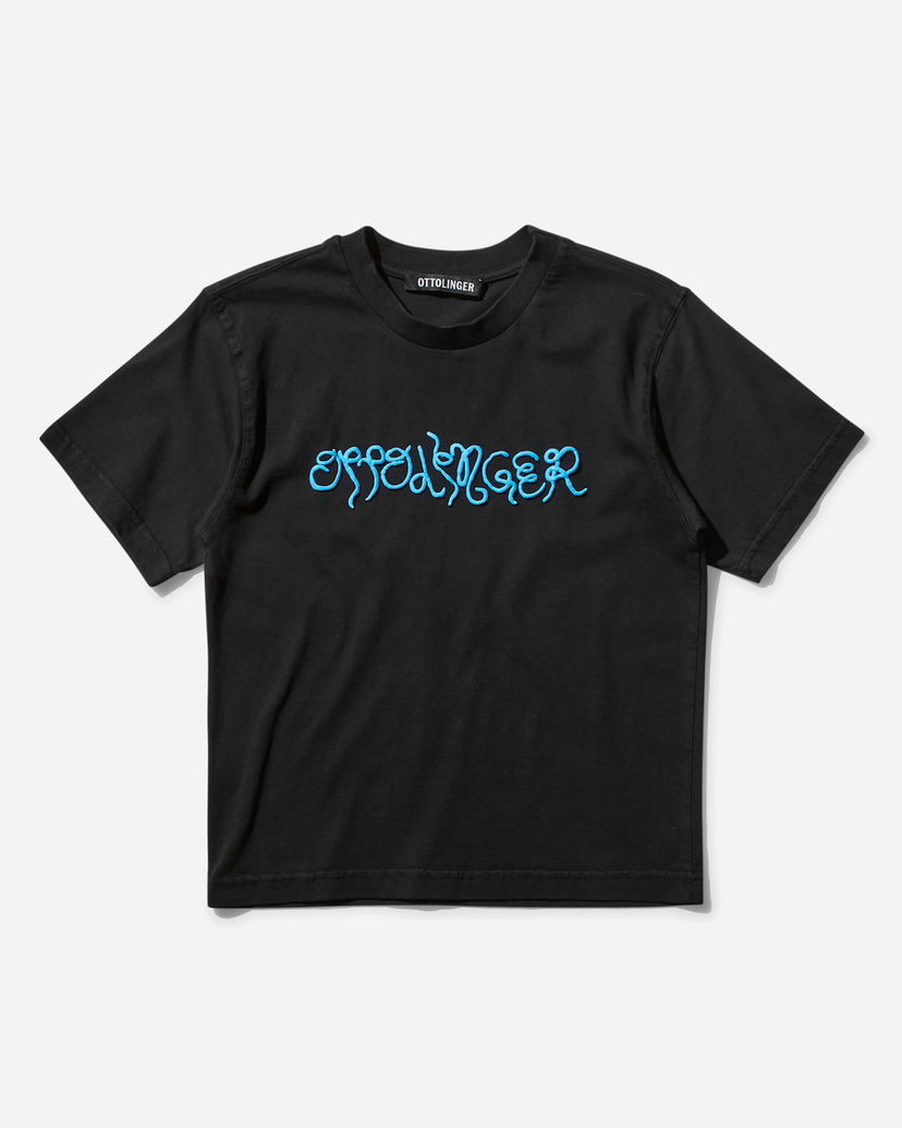 T-shirt Ottolinger Fitted Puffy Logo T-Shirt Svart | 1150103921 BLK