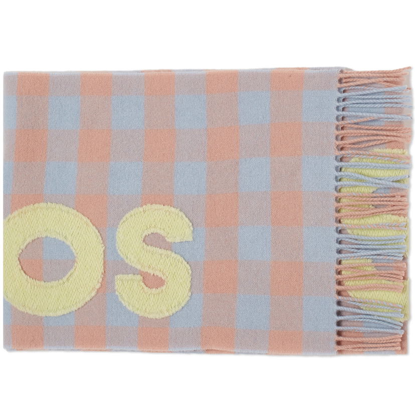 Halsduk Acne Studios Veda Logo Check Scarf Rosa | CA0262-DM5