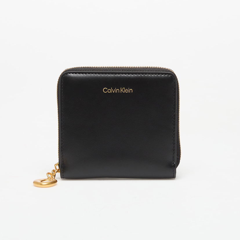 Plånbok CALVIN KLEIN Wallet Hardware Square Zip Around Black Svart | LV04F1044G UB1