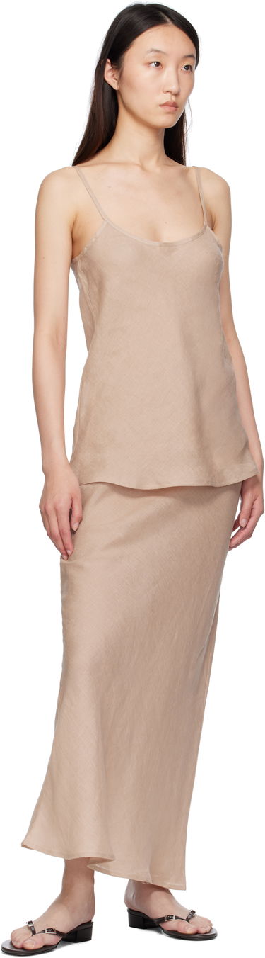 Kjol Baserange Baserange Dydine Maxi Skirt Beige | SKDY-LI-SU25, 3