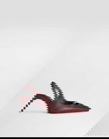 Tillbehör Dolce & Gabbana Dolce & Gabbana Silk-Effect Nappa Leather Slingbacks Bourgogne | CG0796A195380346, 0