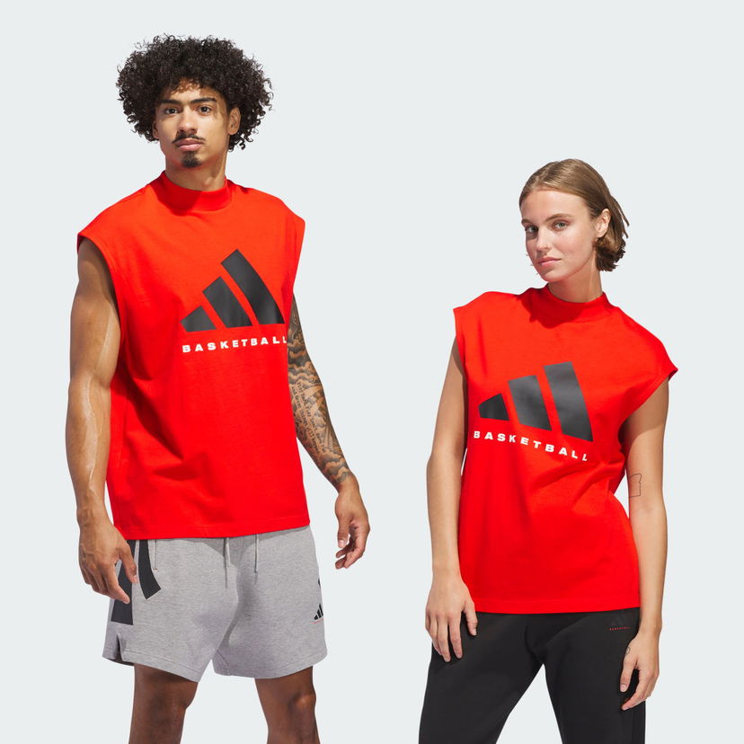 Linne adidas Performance Basketball Sleeveless T-Shirt Röd | JE3770