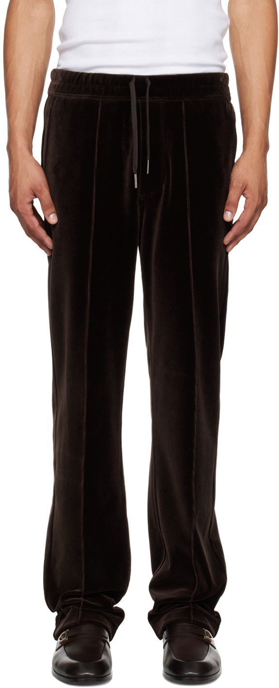 Träningsbyxor Tom Ford Brown Pinched Seam Sweatpants Brun | JAL016-JMC009S23
