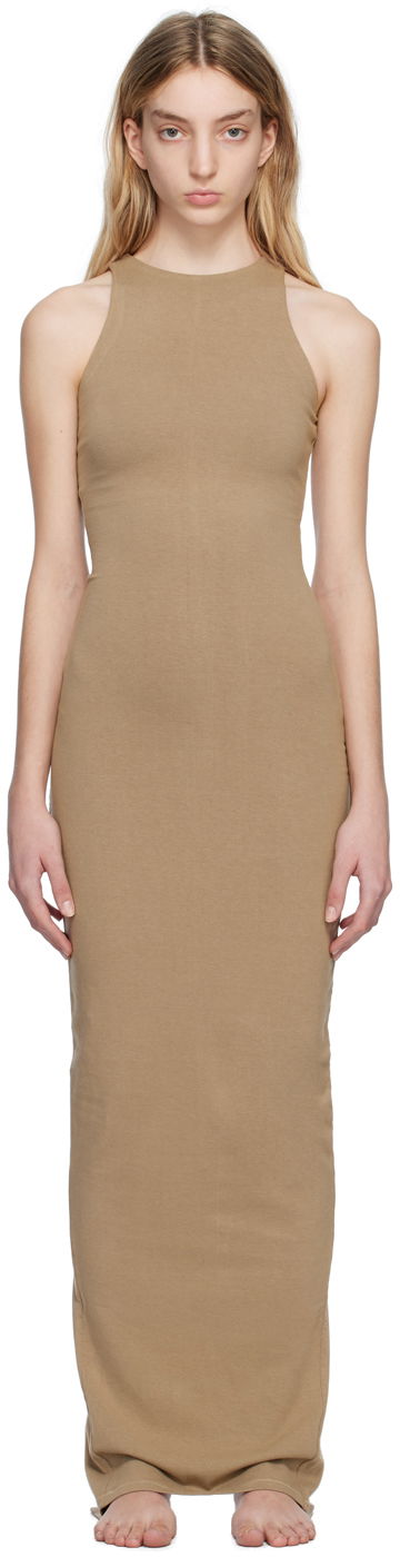 Klä SKIMS Outdoor Basics Tank Dress Beige | DR-MAX-2781
