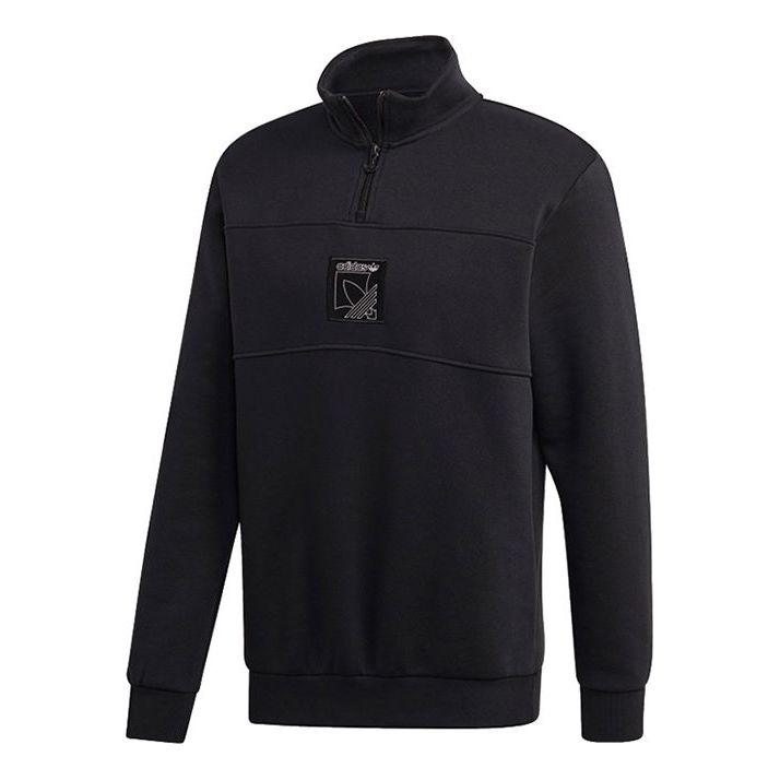 Sweater adidas Originals Sports Icon Quarter Zip Fleece Pullover Svart | GD5821