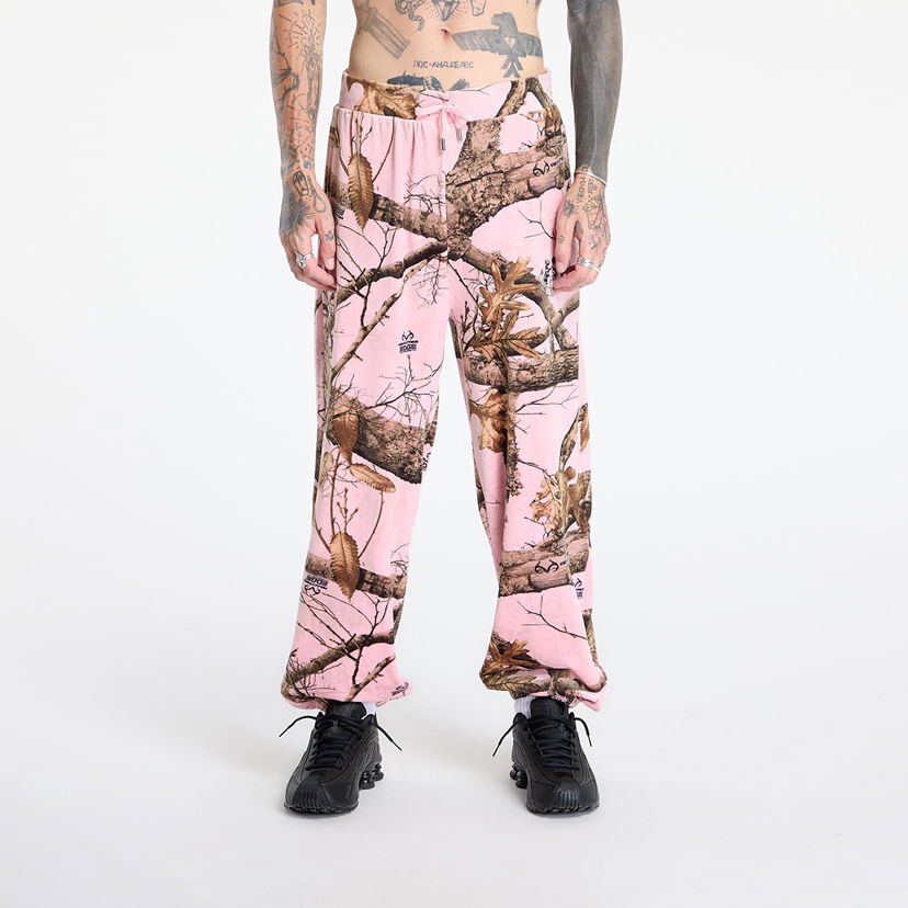 Träningsbyxor Pleasures PLEASURES Realtree Velour Track Pants Rosa | P25JC002-PINK