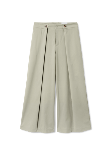 Byxor AXEL ARIGATO Riley Wide-Leg Cropped Trousers Grön | A3350001, 1