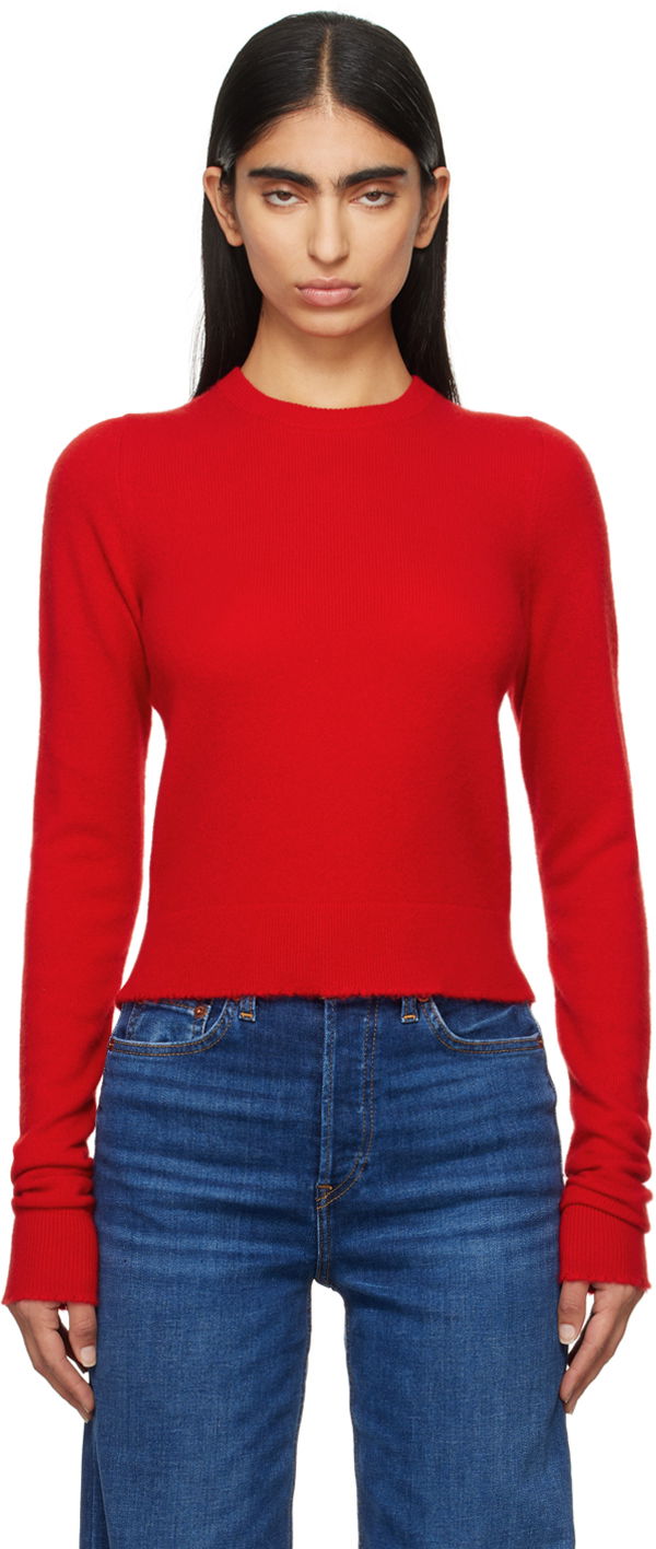 Sweater RE/DONE Cashmere Crewneck Sweater Röd | 697-10WXLSCRW