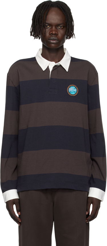 Polotröja Lacoste Lacoste Relaxed Fit Striped Rugby Polo Brun | KH5916_6IY, 0