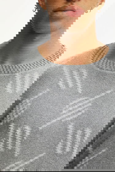 Sweater DAILY PAPER Sweater Tevin Monogram Knit Grå | 2521120, 3