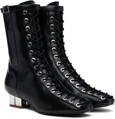 Sneakers och skor GANNI GANNI Oleatex Eyelets Lace-Up Boots Svart | S2967, 3