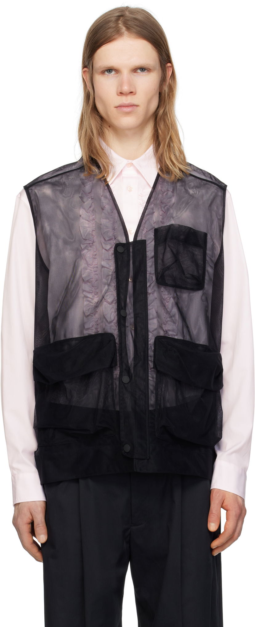 Väst Simone Rocha Simone Rocha Multi Pocket Utility Vest Svart | 5347D 0069