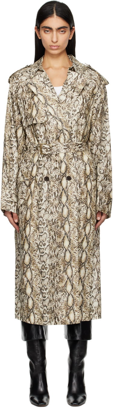 Trenchcoat ISABEL MARANT Isabel Marant Freanne Snakeskin Trench Coat Beige | MA0410FA-C1C01I, 0