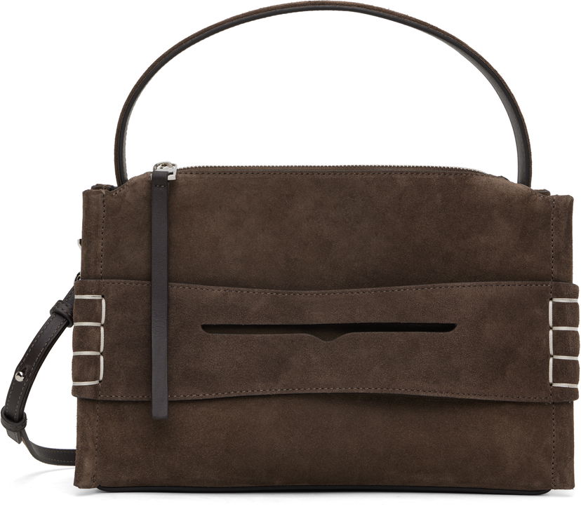 Axelväska JW Anderson JW Anderson Loafer Suede Shoulder Bag Brun | HB0716-LA0364