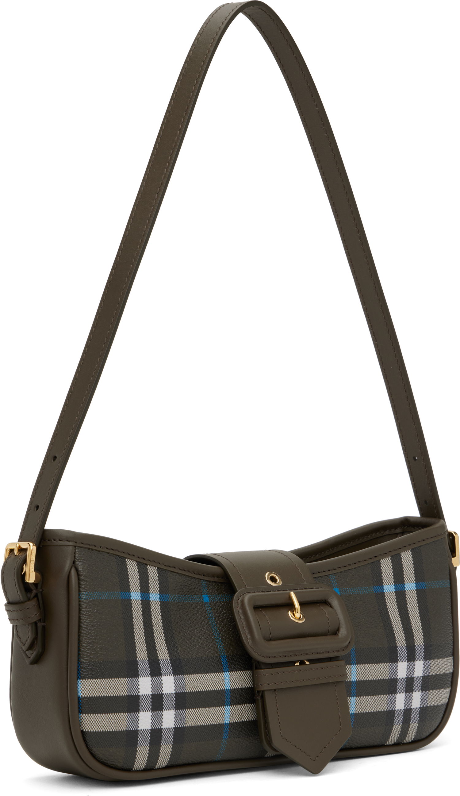 Axelväska Burberry Burberry Check and Leather Sling Bag Brun | 8108527, 1