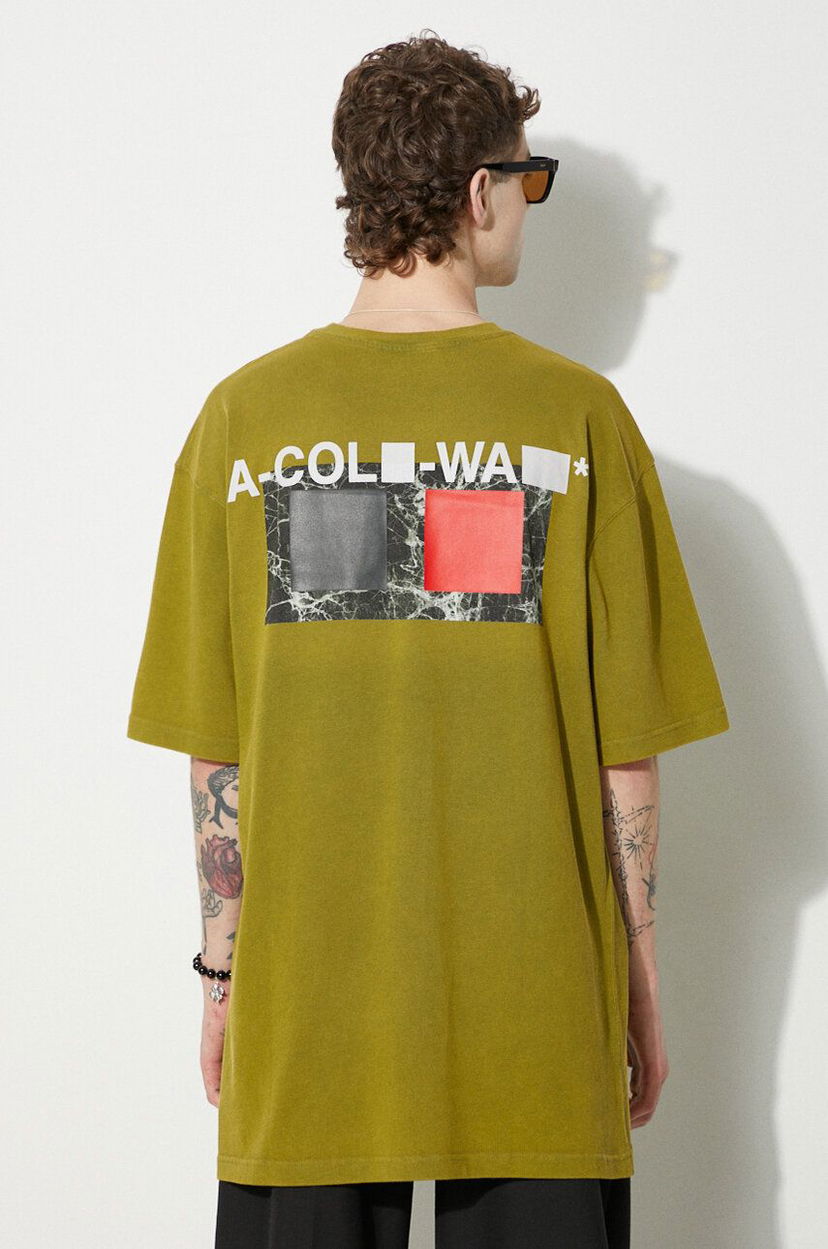 T-shirt A-COLD-WALL* Relaxed Cubist T-shirt with Print Grön | ACWMTS097