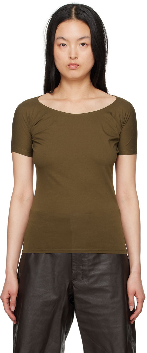 T-shirt LEMAIRE Second Skin T-Shirt Grön | TO1174 LJ053