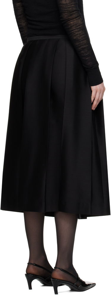 Kjol TOTEME TOTEME Twinflower Pleated Midi Skirt Svart | 251-WRB0273-FB0324, 2