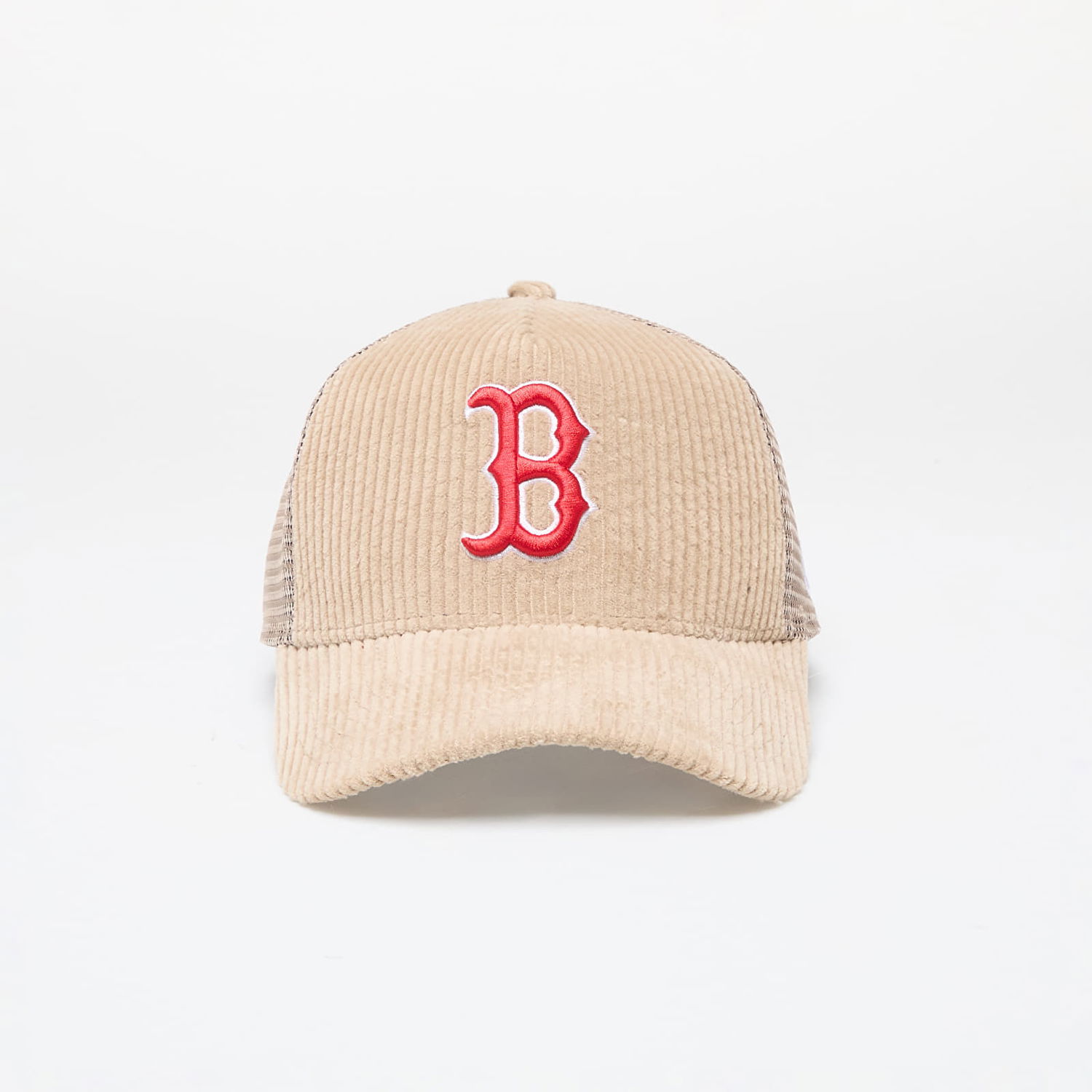 Keps New Era MLB Boston Red SoxCord 9FORTY E-Frame Adjustable Trucker Cap Beige Universal Beige | 60565522, 0