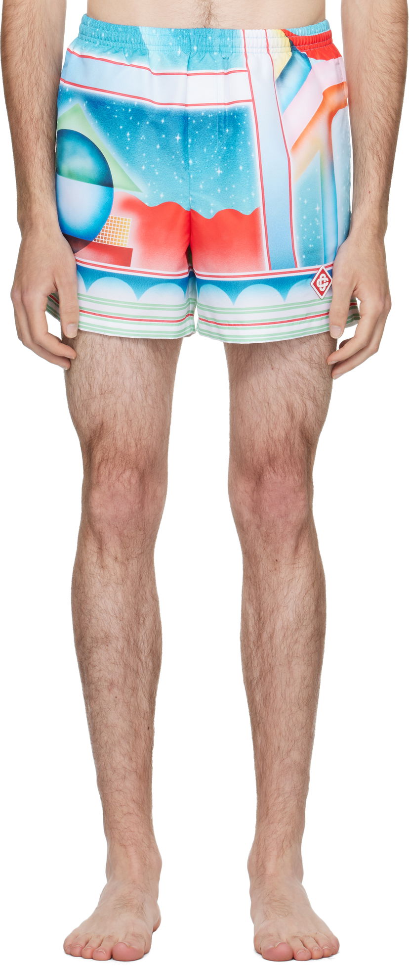 Badkläder Casablanca Casablanca Galaxy Court Swim Shorts Flerfärgad | MPF25-TR-032-02