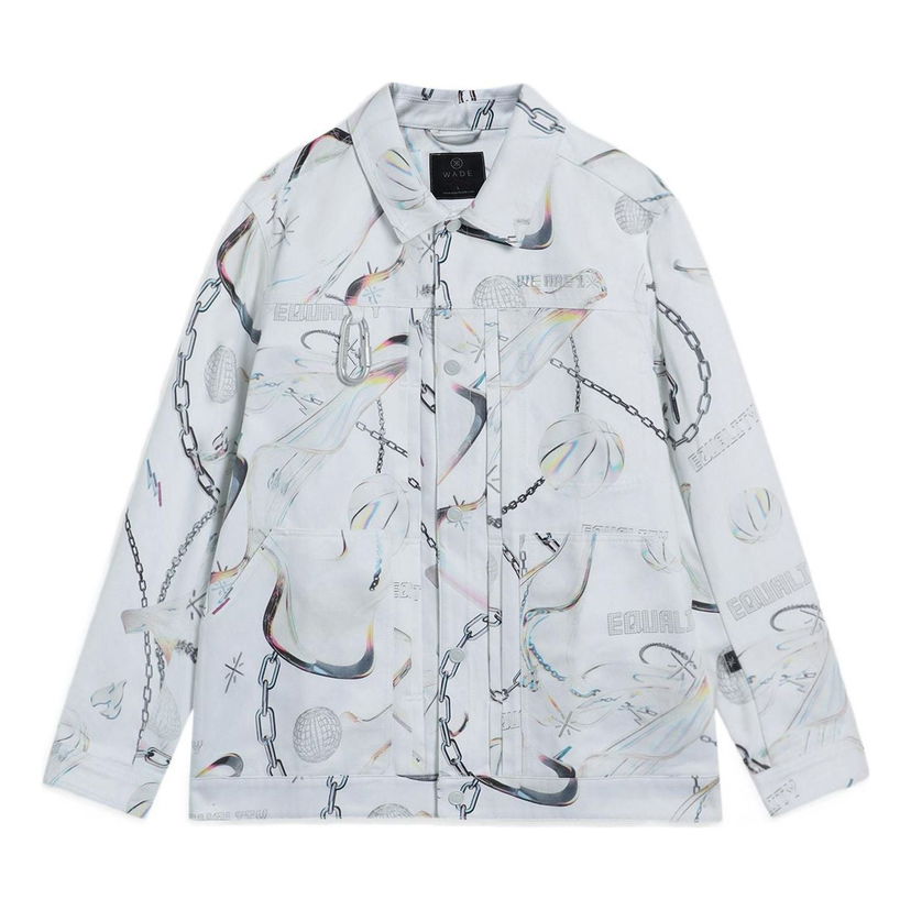 Jacka Li-Ning Way Of Wade Graphic Print Jacket Vit | AFDS475-2
