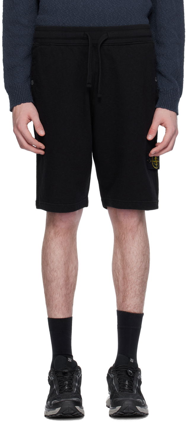 Shorts Stone Island Patch Shorts Svart | 801563460