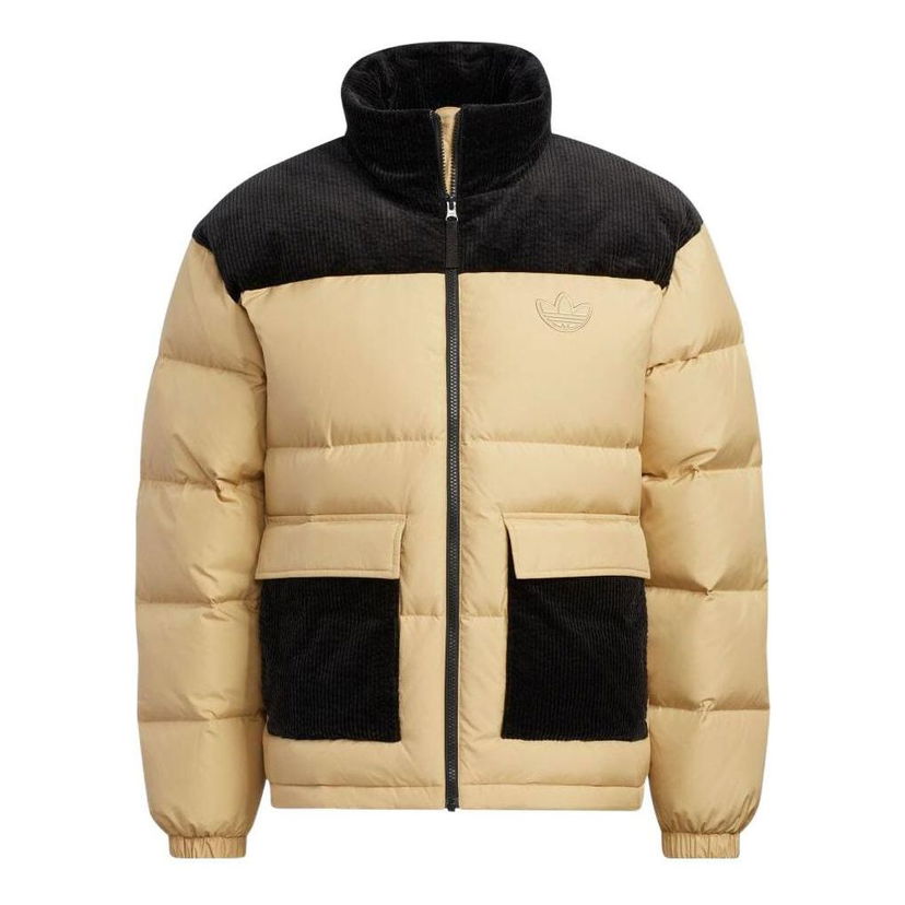 Pufferjacka adidas Originals adidas Originals Corduroy Puffer Jacket Beige | HS7282
