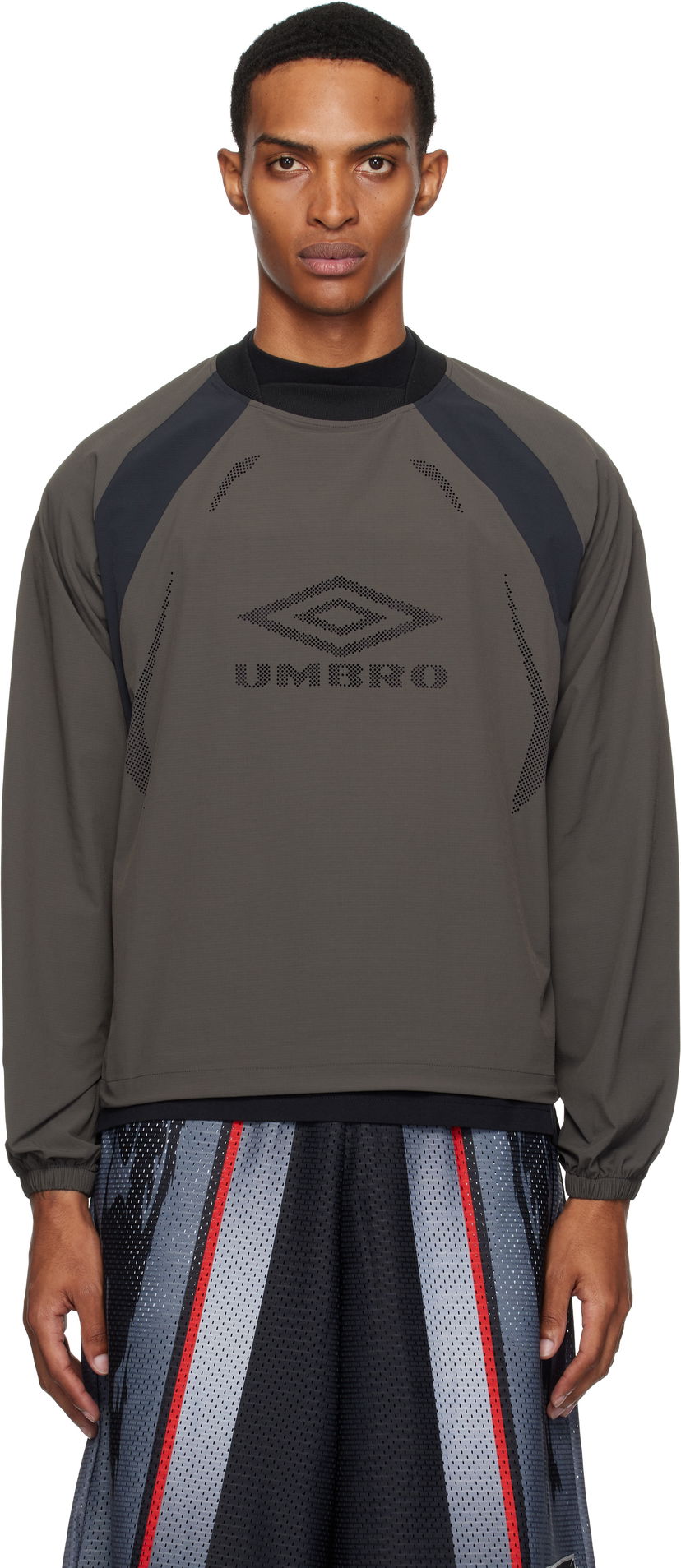 T-shirt Umbro Umbro Lasered Nylon Crewneck T-shirt Grå | UBMW0252FA164